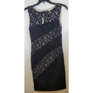 Maurices Dress Womens Size 1/2 Black Lace Classic Sexy Timeless Corpcore NWT